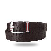 YEUNWOO cowhide Crocodile Pattern BELT x Round  Buckle